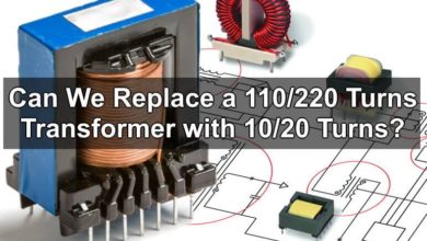 Can We Replace a 110-220 Turns Transformer with 10-20 Turns or 1-2 Turn Ratio