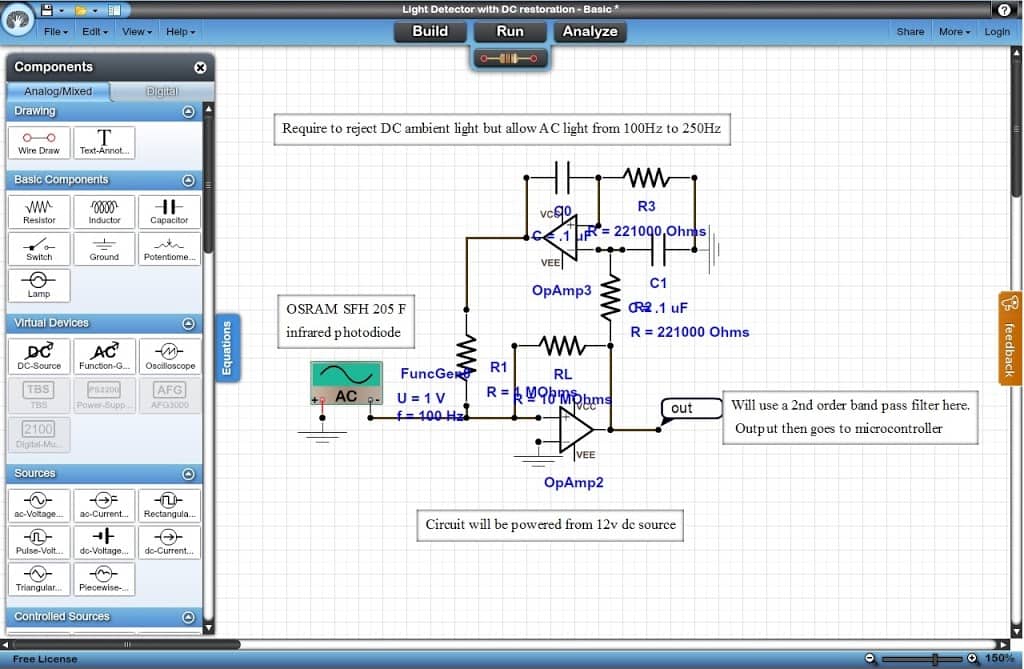 DOCircuit online electrical simulation tool