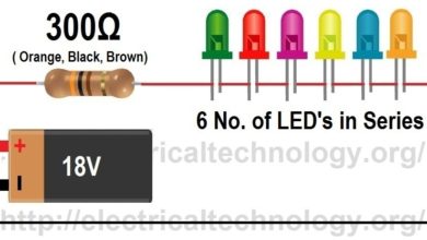 Formula to find the value of resistor for series led circuit