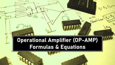 Operational Amplifier (OP-AMP) - Formulas and Equations