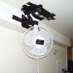 funny electrical fan installation