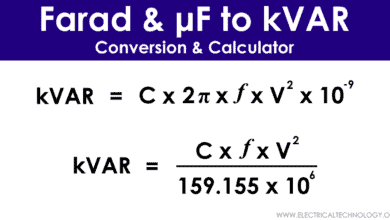 μ-Farad to kVAR Calculator – How to Convert Farads to kVAR