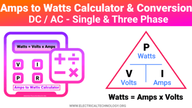 Amps to Watts Calculator and Conversion