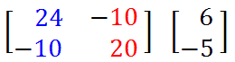 cramer's rule. step 1 matrix form