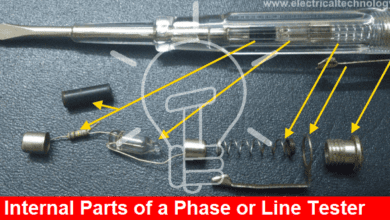 Internal Parts of a Phase Line-Tester