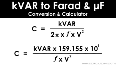 kVAR to Farad Calculator - How to Convert kVAR to Farads