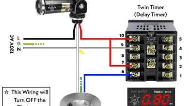 Wiring OFF-Delay Twin Timer to Photo Eye and Light